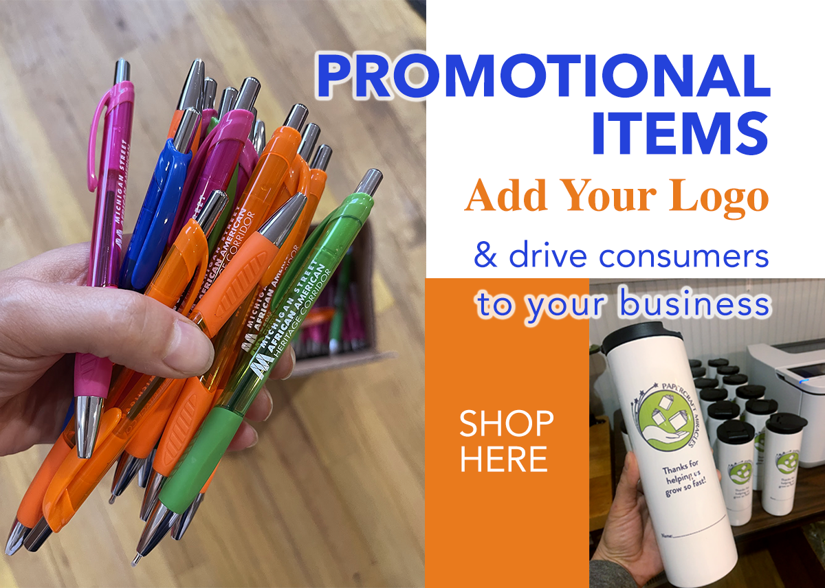 Promotional Items Add your logo & drive consumers to your business