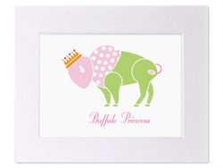 Buffalo Princess Matted Art Print