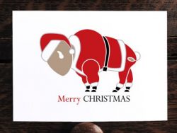 Buffalo Merry Christmas Card