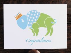 Buffalo Prince Baby Boy Card