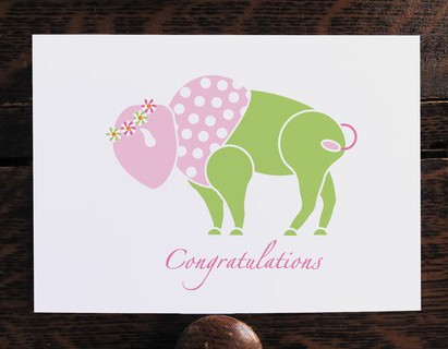 Baby Girl Congratulations Card
