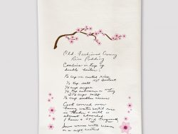 Cherry Blossom Custom Heirloom Tea Towel