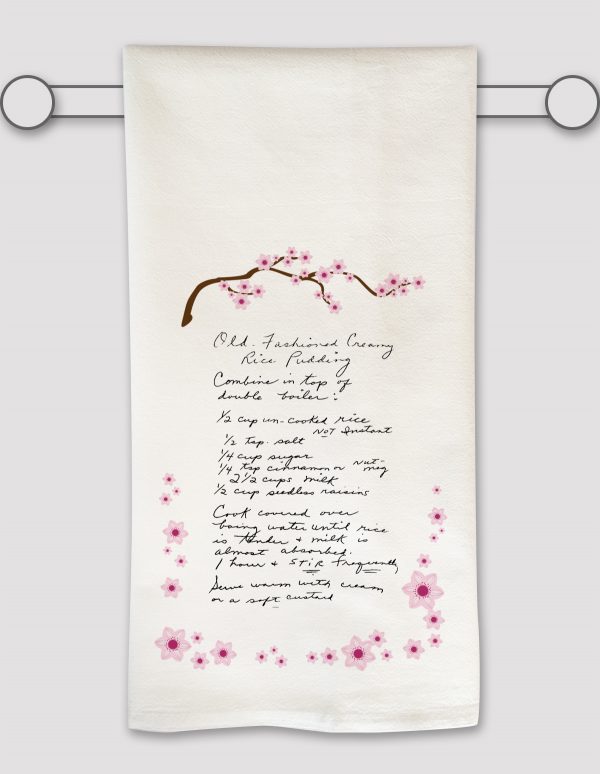 Cherry Blossom Custom Heirloom Tea Towel