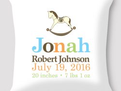 Keepsake Personalized Baby Pillow by Marinette Kozlow