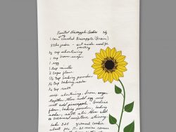 Sunflower Custom Heirloom Tea Towel by Marinette Kozlow