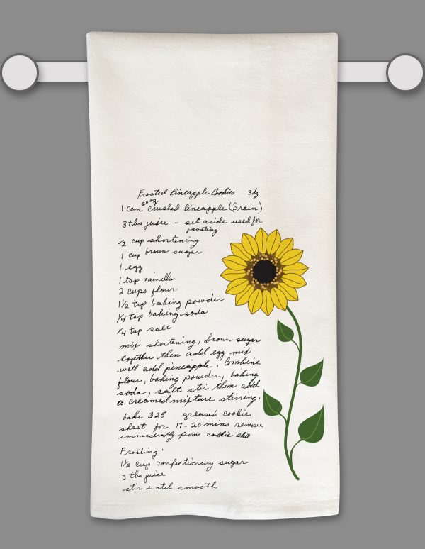 Sunflower Custom Heirloom Tea Towel by Marinette Kozlow