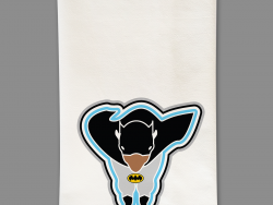 Bat Buffalo Tea Towel by Marinette Kozlow