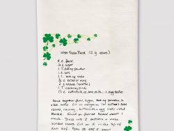 Irish Shamrock Custom Heirloom Tea Towel