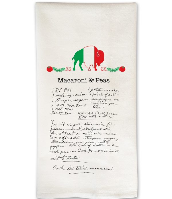 Name Your Country Flag in Buffalo Design Custom Heirloom Tea Towel by Marinette Kozlow