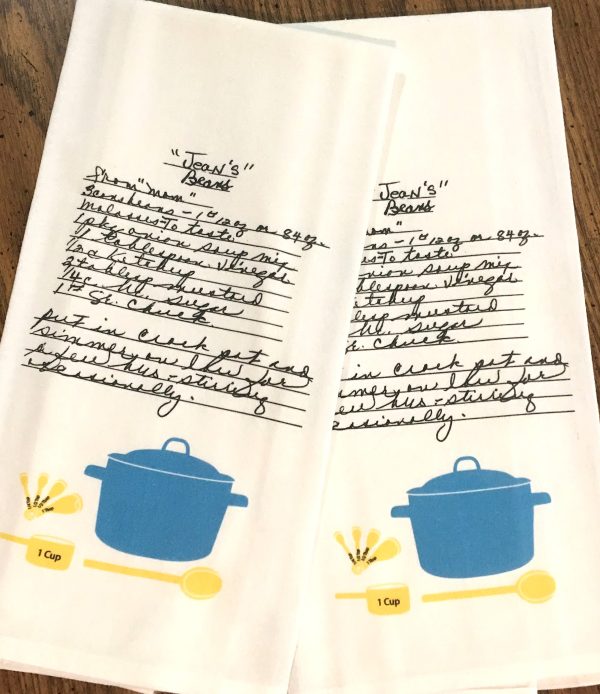 Pot and Measuring Custom Heirloom Tea Towel by Marinette Kozlow