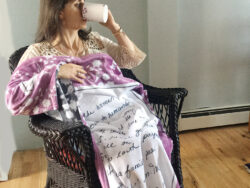 FLEECE Handwritten Message Keepsake Floral Blanket + Mug Gift Set