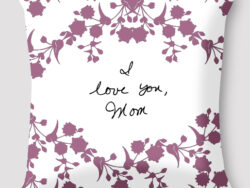Handwritten Message Keepsake Floral Pillow Cover