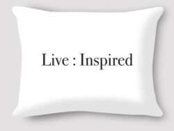 Live Inspired Pillow by Marinette Kozlow