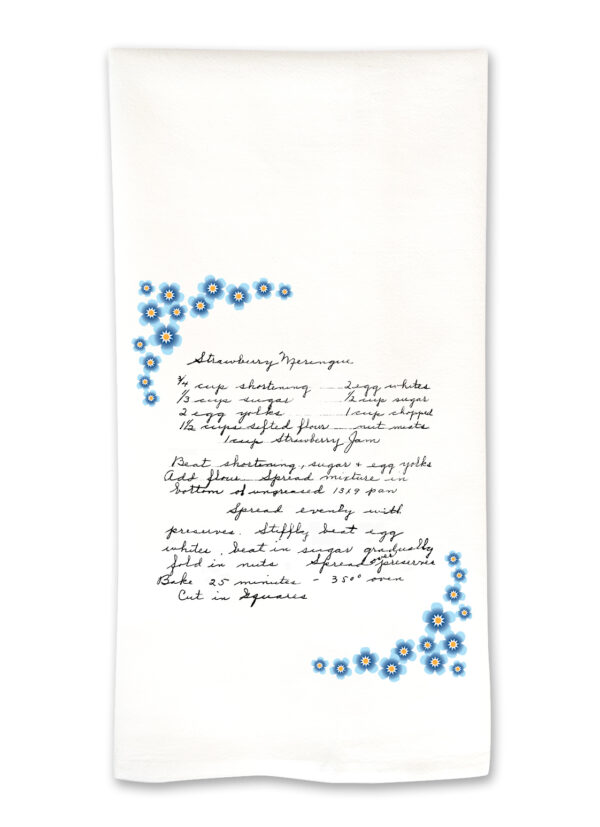 Forget-Me-Not Custom Heirloom Tea Towel