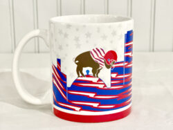 Buffalo Skyline Football Wrap-around Design Ceramic Mug