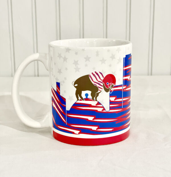 Buffalo Skyline Football Wrap-around Design Ceramic Mug