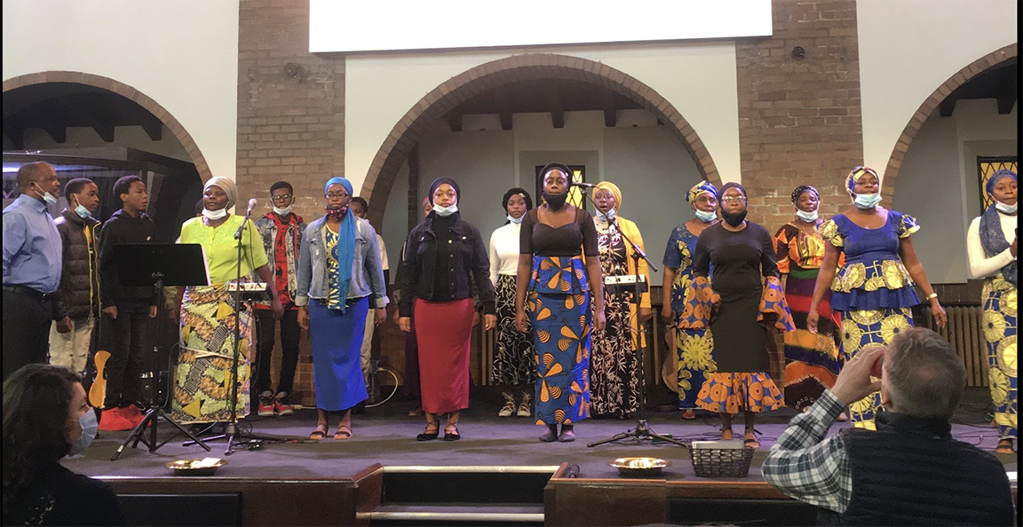The beautiful Burundi refugees singing in church.